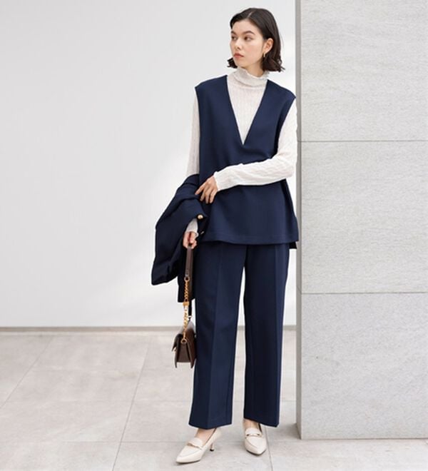 GeeRA（ジーラ）の「【入卒式/セレモニー】着回しベスト＆ジャケットセットスーツ（パンツスーツ）」｜詳細画像