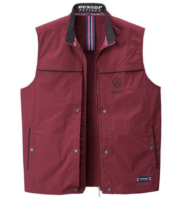 「＜ダンロップ・リファインド＞手ぶらでお出かけ便利ベスト（メンズベスト）」｜ワイン