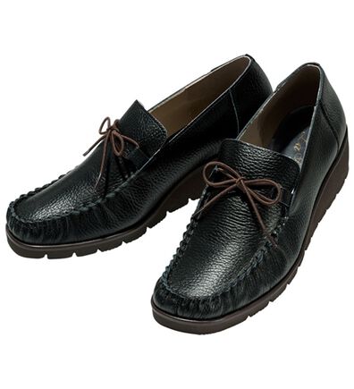 ルフラン（ルフラン）の「＜ラシーナコンフォート＞リボン付４Ｅ手縫いモカシン（フラットシューズ）」