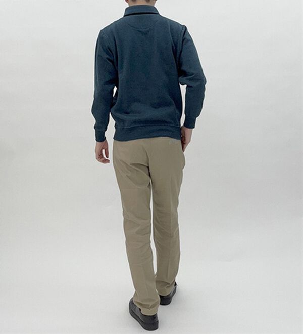 「＜ニコル　モリソン＞暖か衿デザイントレーナー　ボーダー（メンズトレーナー）」｜詳細画像