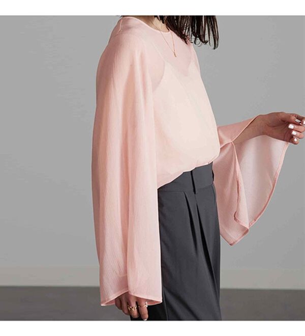 RANAN（ラナン）の「フレア袖スリットシアーブラウス（ブラウス）」｜詳細画像