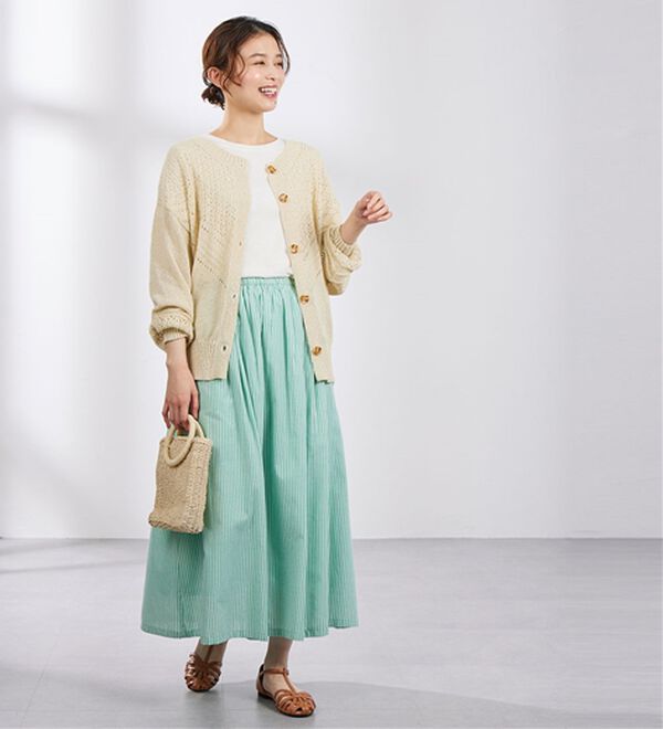 冷房対策】透かし編みカーディガン - ベルーナ【公式】