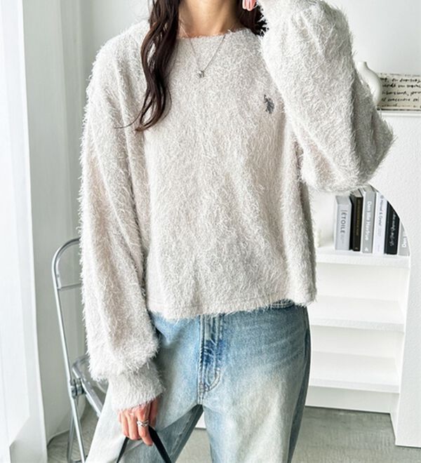 GeeRA（ジーラ）の「【U.S. POLO ASSN.】シャギーニットソートップス（ニット・セーター）」｜詳細画像