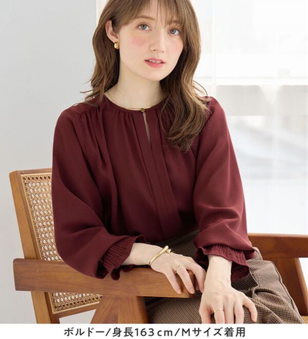 alotta（アロッタ）の「前後２ＷＡＹギャザーブラウス（ブラウス）」｜詳細画像