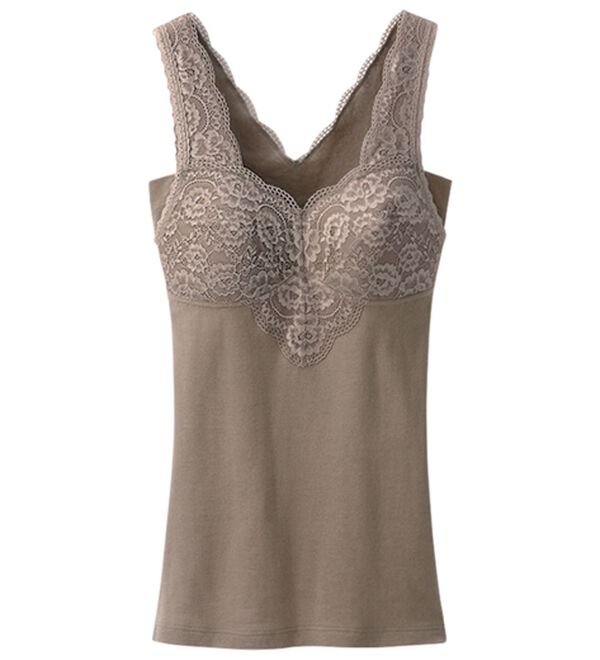 LAVIENNE（ラヴィエンヌ）の「【４色組】新・汗取りパッド付快適ブラキャミ（肌着・インナーウェア）」｜詳細画像