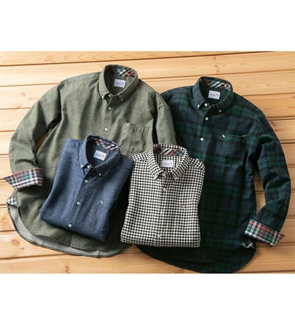 「＜アーノルド　パーマー＞ふっくら仕立てのビエラ起毛シャツ（メンズシャツ）」｜詳細画像