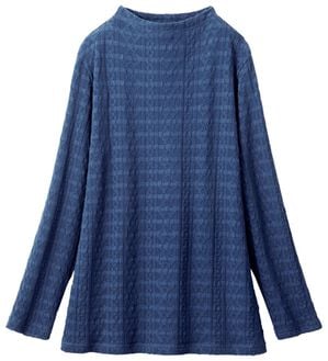 ルフラン（ルフラン）の「ジャカード柄プルオーバー（カットソー）」｜ブルー