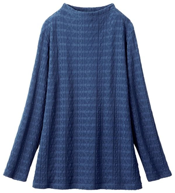 ルフラン（ルフラン）の「ジャカード柄プルオーバー（カットソー）」｜ブルー