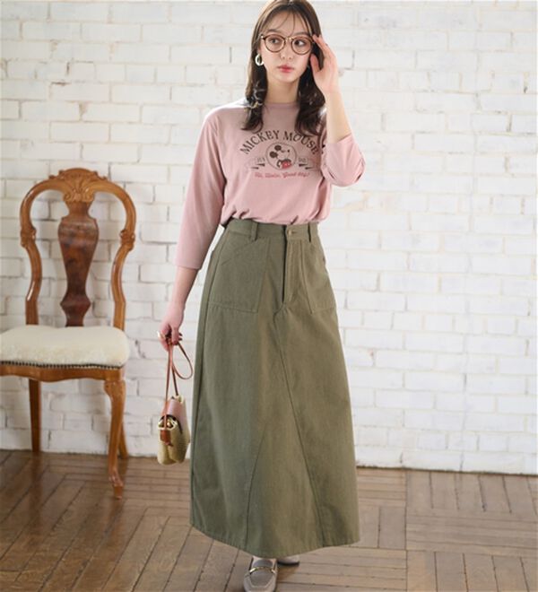 BELLUNA（ベルーナ）の「＜Ｄｉｓｎｅｙ＞【ミッキー】プリント7分袖Tシャツ（Tシャツ）」｜詳細画像