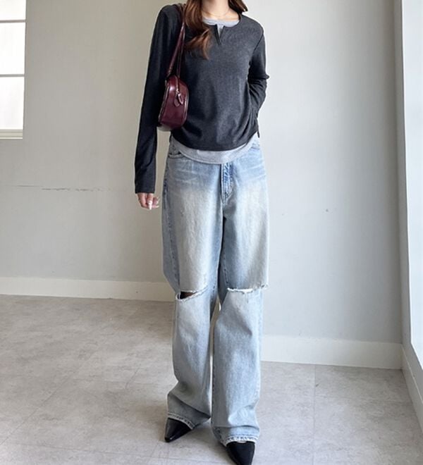 GeeRA（ジーラ）の「レイヤード風カットソー（カットソー）」｜詳細画像