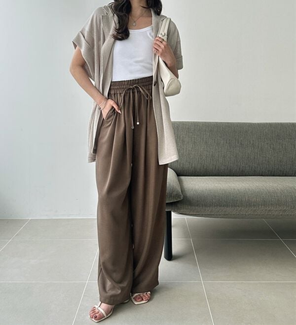 GeeRA（ジーラ）の「【体型カバー】上品なのにラクちんワイドパンツ（フルレングスパンツ）」｜詳細画像