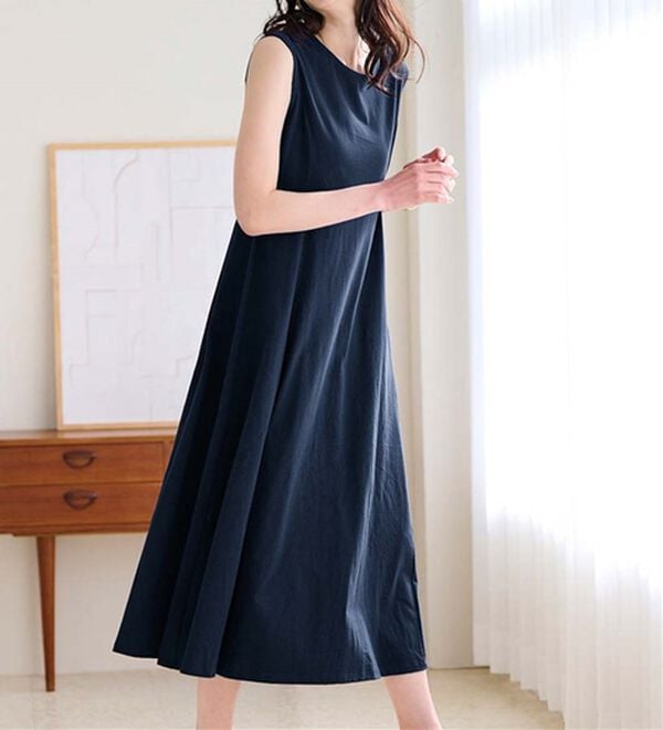 RANAN（ラナン）の「綿１００％フレアーロングワンピース（ロングワンピース）」｜詳細画像