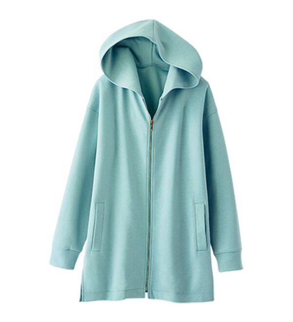 BELLUNA（ベルーナ）の「フードデザインとろみ素材ジップアップパーカー（パーカー）」｜詳細画像