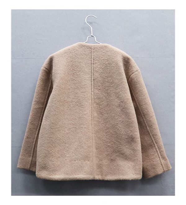 BELLUNA（ベルーナ）の「ボア素材ノーカラーデザインブルゾン（ショートコート）」｜詳細画像