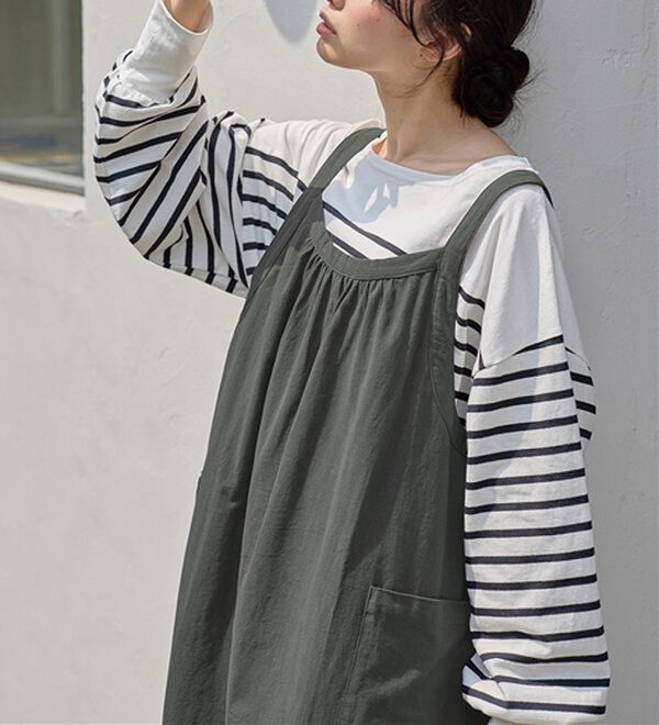 Viola e Viola（ヴィオラ エ ヴィオラ）の「トレンドを楽しむ！バスクボーダーパフ袖プルオーバー（カットソー）」｜詳細画像