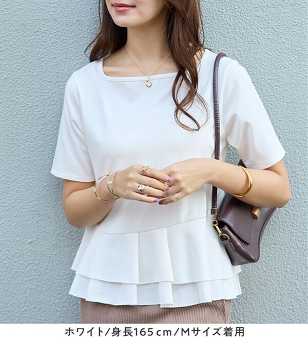 alotta（アロッタ）の「スクエアネックティアードトップス（カットソー）」｜詳細画像