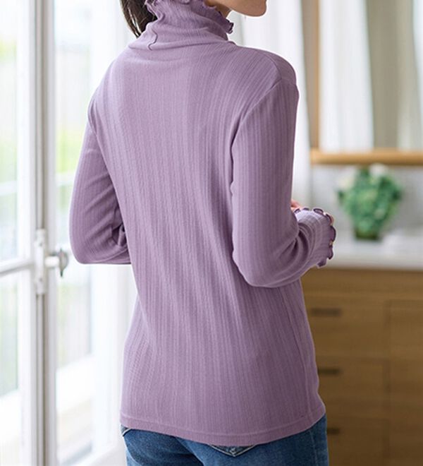 LAVIENNE（ラヴィエンヌ）の「着回し力抜群！綿１００％着映えリブインナー（肌着・インナーウェア）」｜詳細画像