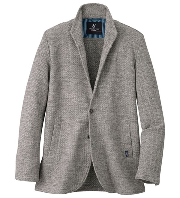 「＜コムルヴァン・オム＞男前！スタンドジャケット（メンズジャケット）」｜グレー系