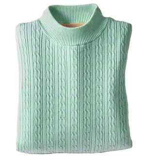 BELLUNA（ベルーナ）の「洗える！裏ベロアあったかセーター（ニット・セーター）」｜ミント