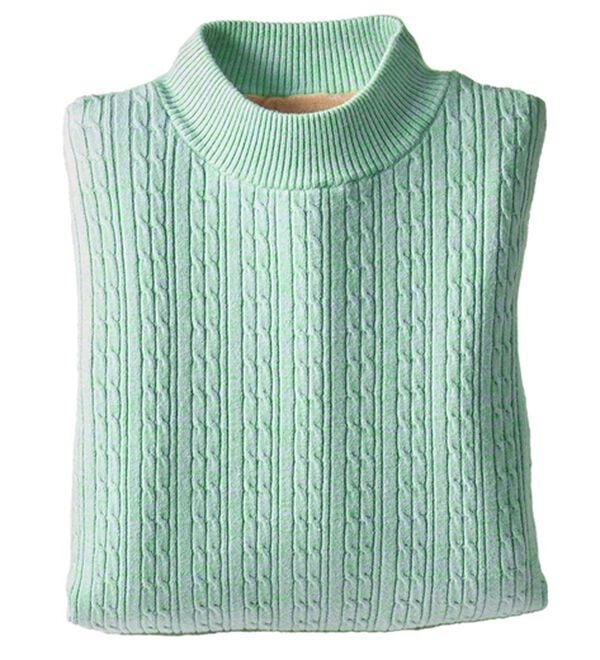 BELLUNA（ベルーナ）の「洗える！裏ベロアあったかセーター（ニット・セーター）」｜ミント