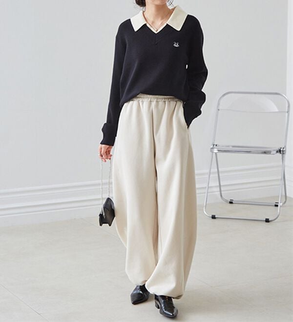 RANAN（ラナン）の「裏起毛カーブスウェットパンツ（その他パンツ）」｜詳細画像