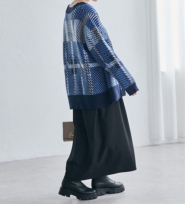 RANAN（ラナン）の「ビッグタータンオーバーカーデ（ニットカーディガン）」｜詳細画像