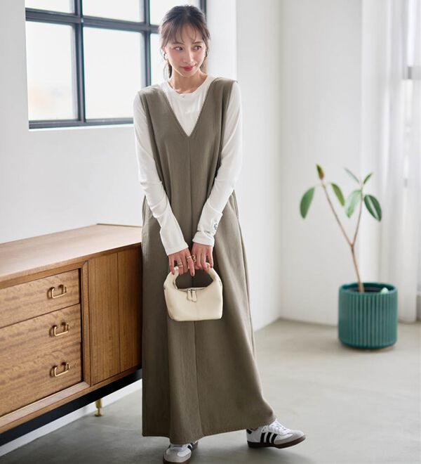 あったか裏ベロアニットコールジャンパースカート - ベルーナ【公式】