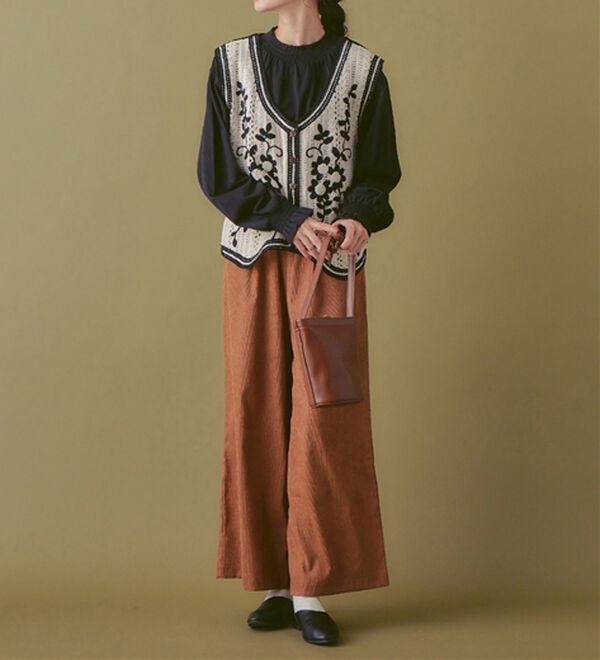 Viola e Viola（ヴィオラ エ ヴィオラ）の「綿１００％スモッキング衿＆袖プチハイトップス（カットソー）」｜詳細画像