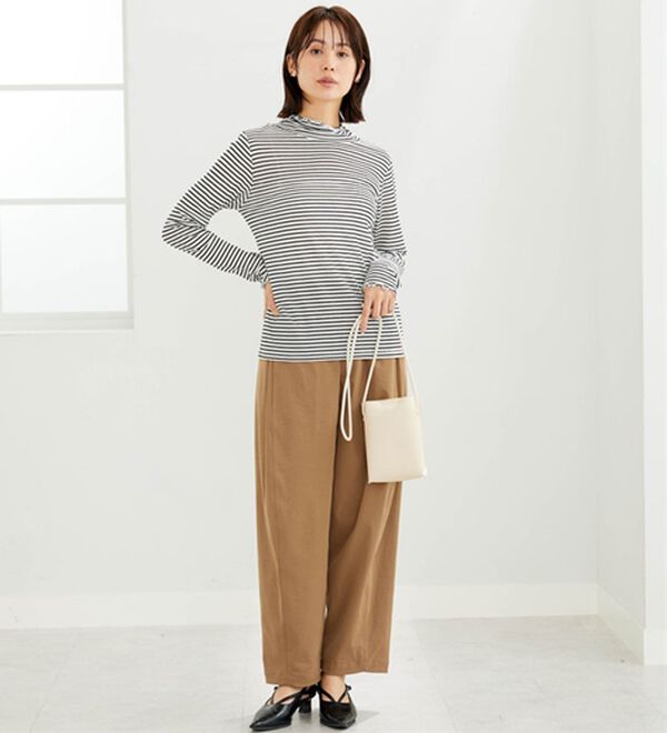 BELLUNA（ベルーナ）の「シアーリブ素材メロー使いプルオーバー（カットソー）」｜詳細画像