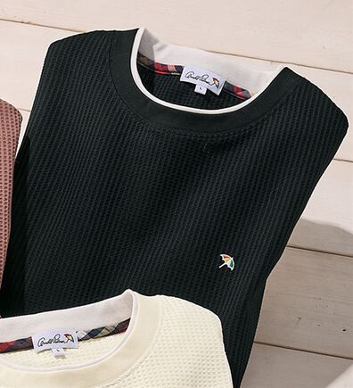 「＜アーノルド　パーマー＞ワッフルレイヤードＴシャツ（メンズＴシャツ）」