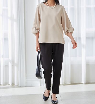 RANAN（ラナン）の「楽ちんキレイ！美人セットアップ（ブラウススーツ）」