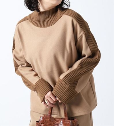 BELLUNA（ベルーナ）の「＜セットアップ対応＞メルトン素材リブ切替プルオーバー（セットアップ）」