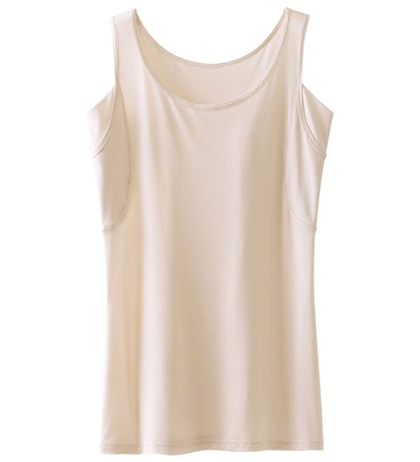 LAVIENNE（ラヴィエンヌ）の「さらりラボ！冷たい！タンクトップ（肌着・インナーウェア）」｜ベージュ