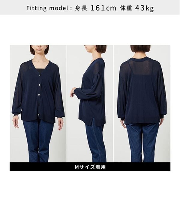 BELLUNA（ベルーナ）の「【快適Ｌａｂ．】シャリ冷！洗える多機能ニットカーディガン（ニットカーディガン）」｜詳細画像