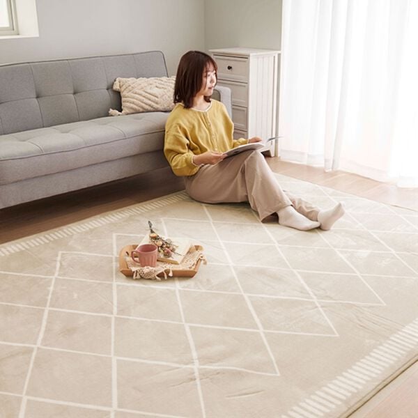 iellio（イエリオ）の「北欧調洗えるはっ水フランネルラグ＜ロングシーズン・床暖対応・洗濯可能・ウォッシャブル・おしゃれ・はっ水＞（ラグ）」｜詳細画像