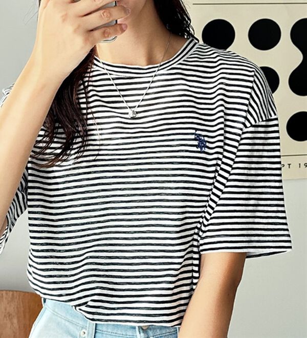 GeeRA（ジーラ）の「【Ｕ．Ｓ．　ＰＯＬＯ　ＡＳＳＮ．】スラブシアーTシャツ（Tシャツ）」｜詳細画像