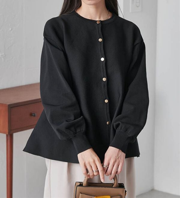 RANAN（ラナン）の「ペプラムチュニックカーデ（ニットカーディガン）」｜詳細画像