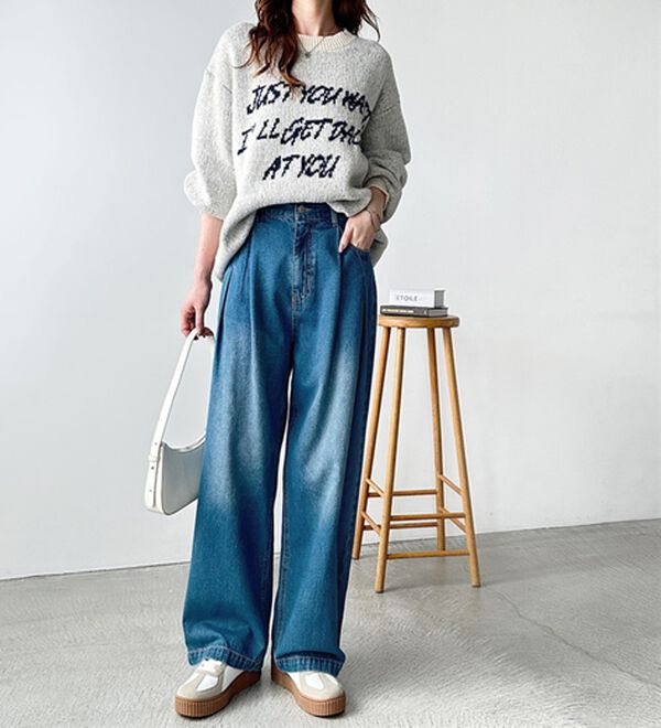 GeeRA（ジーラ）の「２タックワイドデニムパンツ（フルレングスパンツ）」｜詳細画像