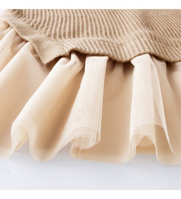 alotta（アロッタ）の「裾チュールレイヤード風ニット（ニット・セーター）」｜詳細画像