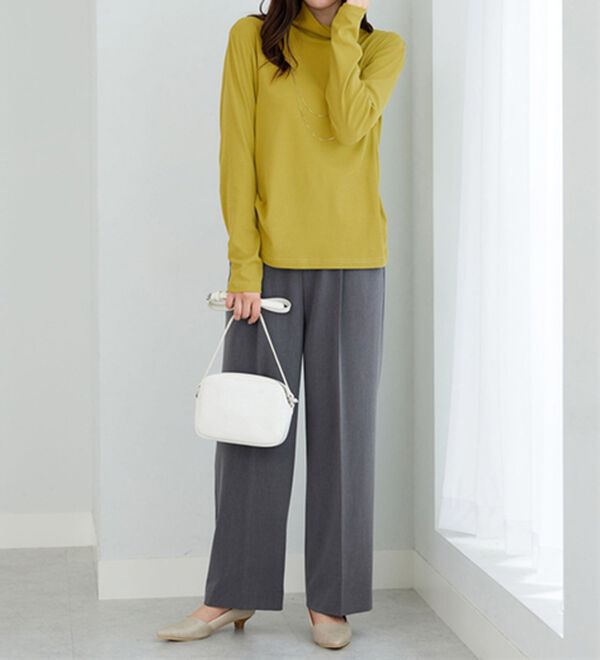 BELLUNA（ベルーナ）の「素肌想いの綿１００％シアープルオーバー（カットソー）」｜詳細画像