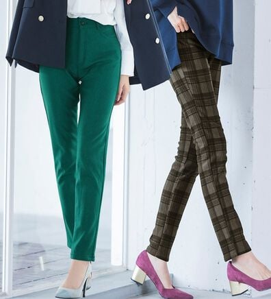 RANAN（ラナン）の「＋１０度素材！蓄熱保温裏起毛ストレッチスリムパンツ（フルレングスパンツ）」