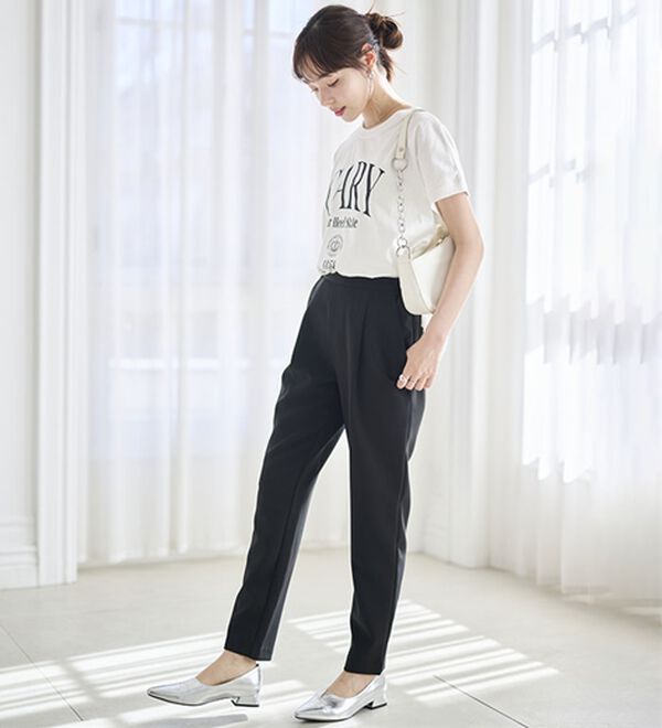 RANAN（ラナン）の「【選べる股下】ひんやり美脚シルエットタックパンツ（フルレングスパンツ）」｜詳細画像