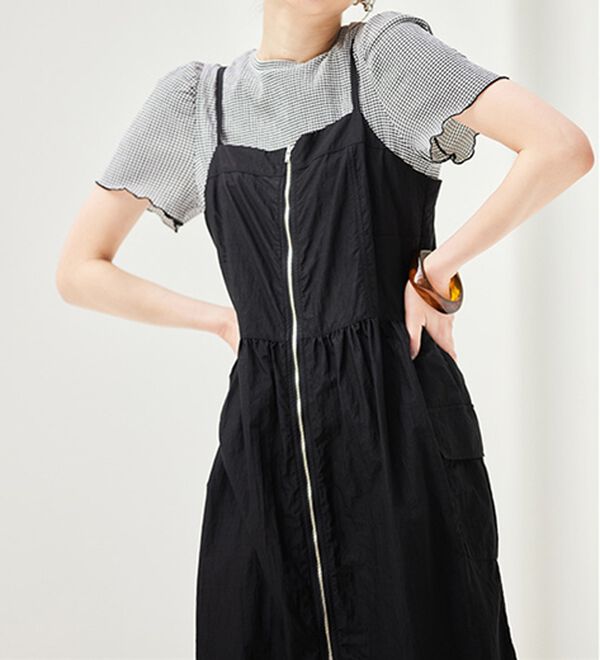 RANAN（ラナン）の「ギンガムチェック楊柳Ｔブラウス（カットソー）」｜詳細画像