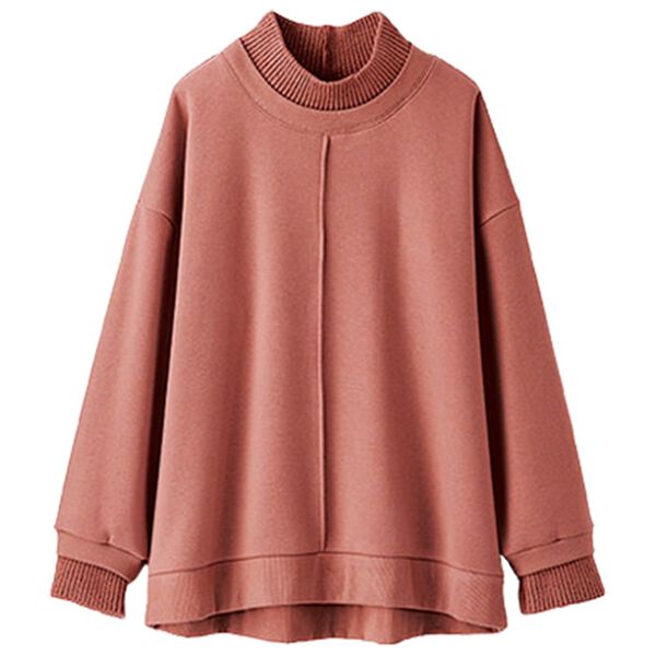 BELLUNA（ベルーナ）の「裏起毛素材リブニット切替プルオーバー（カットソー）」｜詳細画像