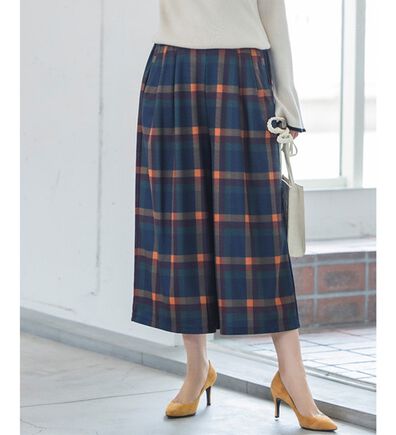 RANAN（ラナン）の「裏起毛ガウチョパンツ　クロップド（フルレングスパンツ）」