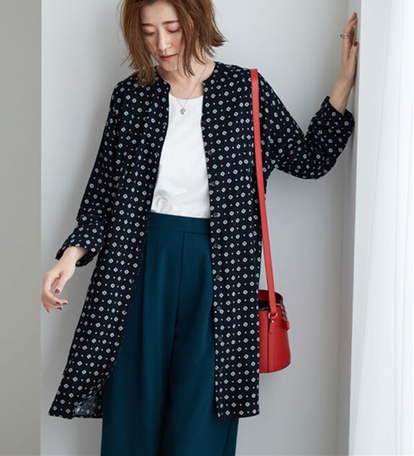 BELLUNA（ベルーナ）の「【接触冷感】レーヨン素材ウエストタック使いワンピース（その他ワンピース）」｜詳細画像