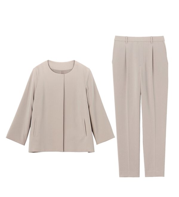 GeeRA（ジーラ）の「【２点セット】フレアーラインジャケットセットアップスーツ（パンツスーツ）」｜詳細画像