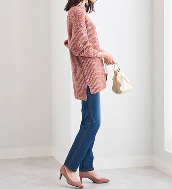 BELLUNA（ベルーナ）の「裏ベロアストレッチ素材レギンスパンツ（フルレングスパンツ）」｜詳細画像