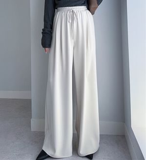 RANAN（ラナン）の「とろみ2タックイージーパンツ（フルレングスパンツ）」｜アイボリー