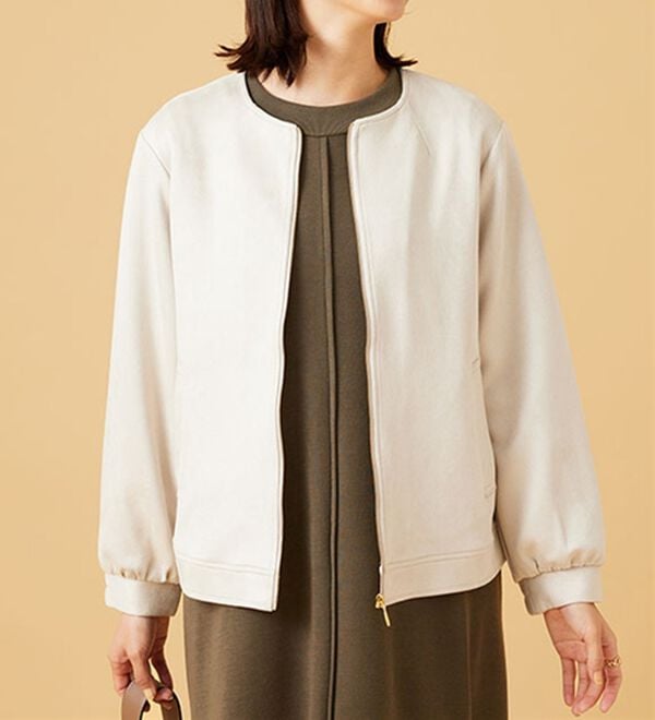 BELLUNA（ベルーナ）の「フェイクスエード切替ミドル丈ジャケット（その他ジャケット）」｜詳細画像